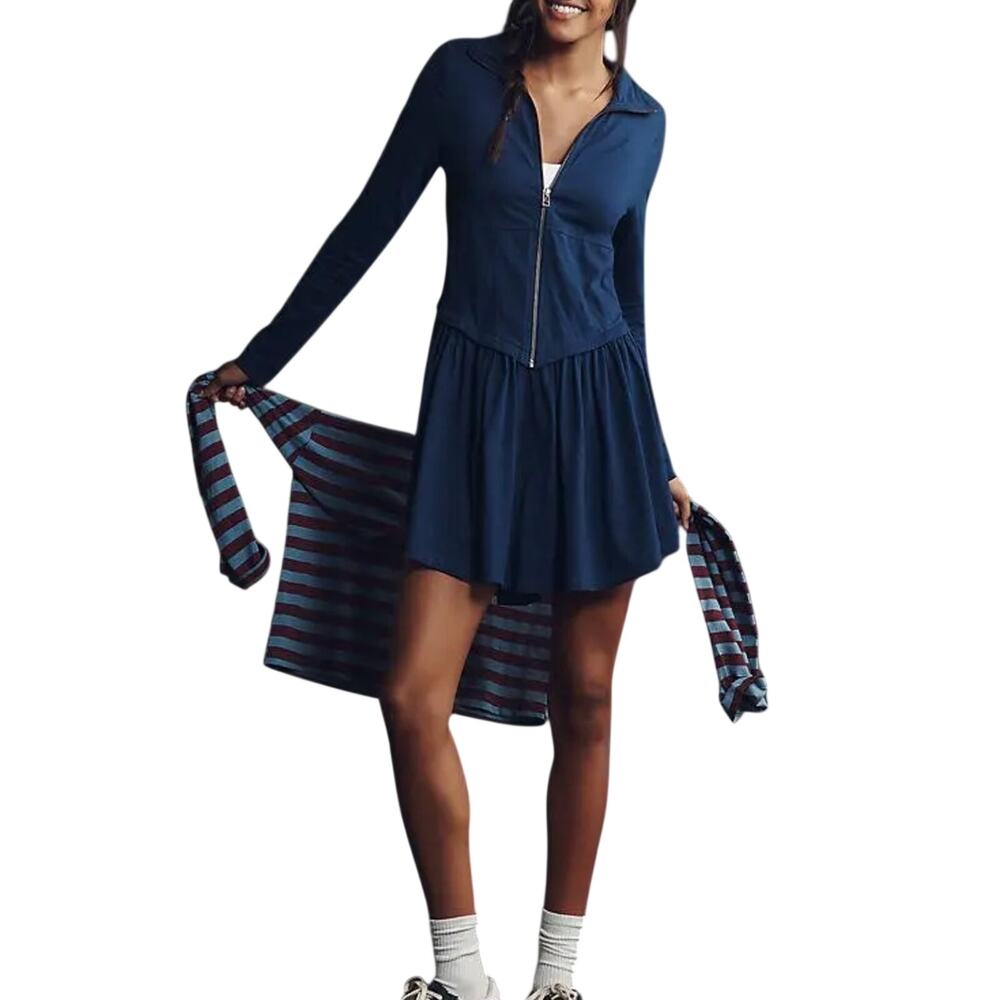 Daily Practice Blue Taylor Mini Dress Womens S Sporty Athletic Casual Workout